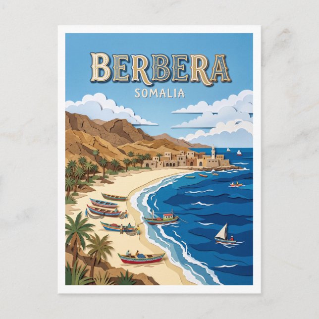 Cartão Postal Costa Berbera Somália (Frente)