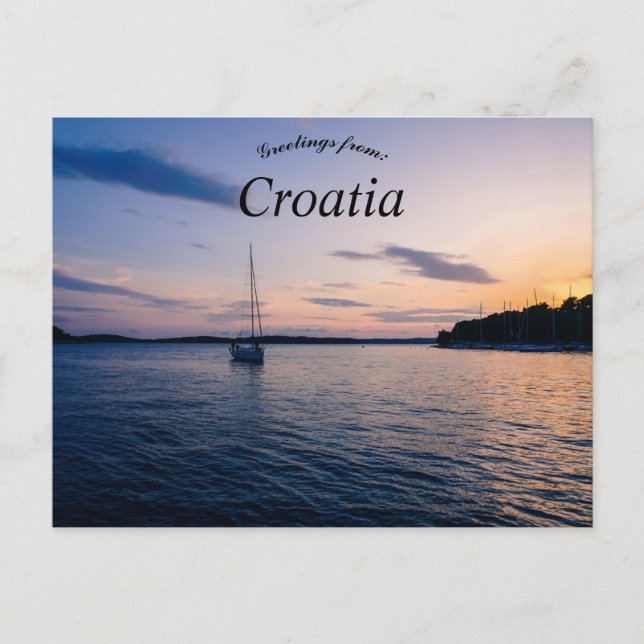 Cartão Postal Costa Croatia de Hvar (Frente)