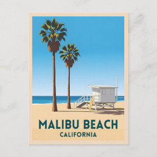 Cartão Postal Costa da Califórnia na praia de Malibu, Viagens vi