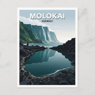 Cartão Postal Costa da Falésia Marítima de Kalaupapa Kaunakakai