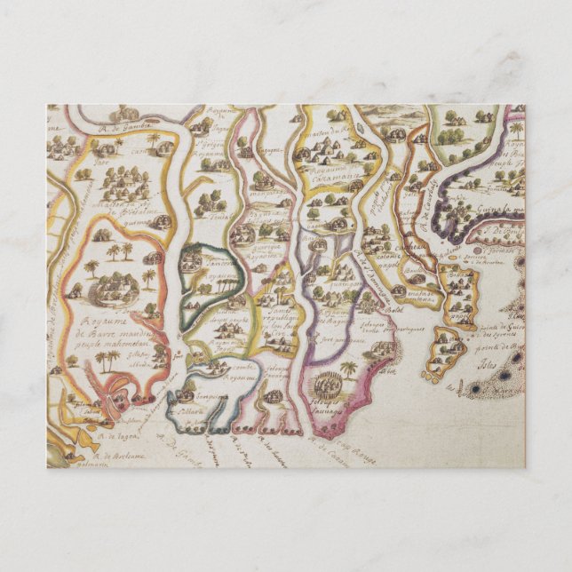 Cartão Postal Costa de África e Rio Gâmbia | 1622 (Frente)