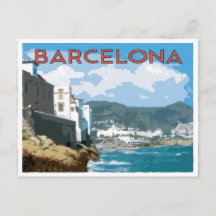 Costa de Barcelona, Espanha viagens vintage