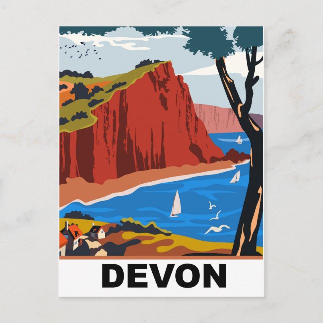 Cartão Postal Costa de Devon (Frente)