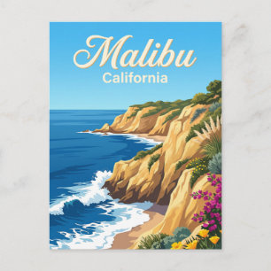 Cartão Postal Costa de Malibu Califórnia