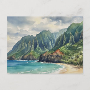 Cartão Postal Costa de Na Pali de Kauai