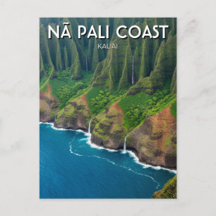 Cartão Postal Costa de Nā Pali Kauai Havaí Viagem
