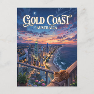 Cartão Postal Costa de Ouro Austrália