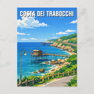 Cartão Postal Costa dei Trabocchi Itália Viagem