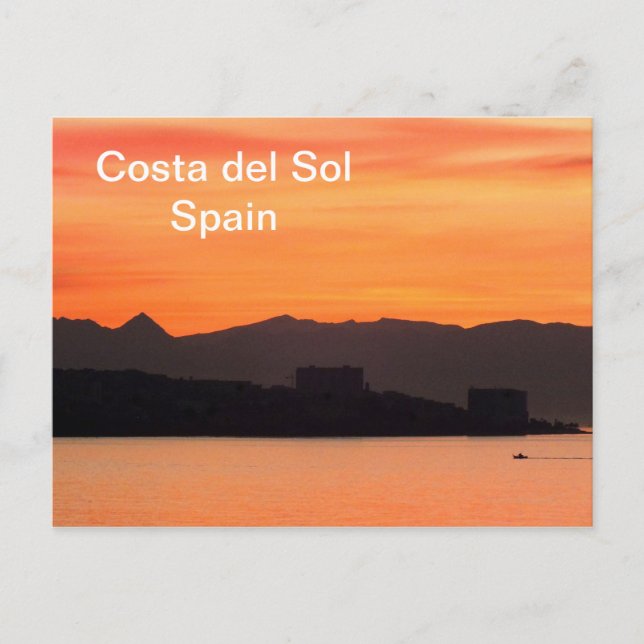 Cartão Postal Costa del Sol, Espanha (Frente)