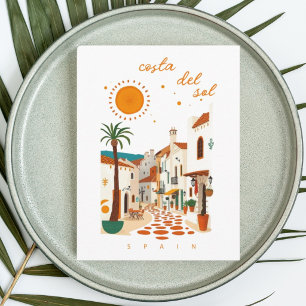 Cartão Postal Costa del sol espanha férias mediterrâneo