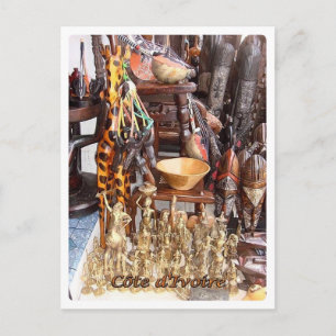 Cartão Postal Costa do Marfim - Souvenir em armazém -