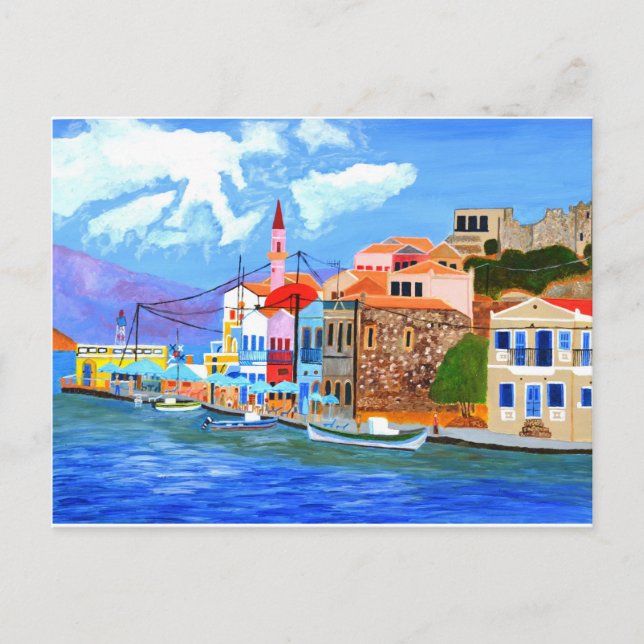 Cartão Postal Costa grega (Frente)