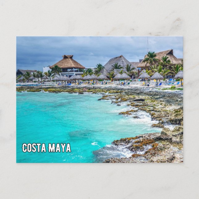 Cartão postal Costa Maya México (Frente)