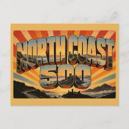Cartão Postal Costa Norte 500 Escócia Arte de Viagem Vintage