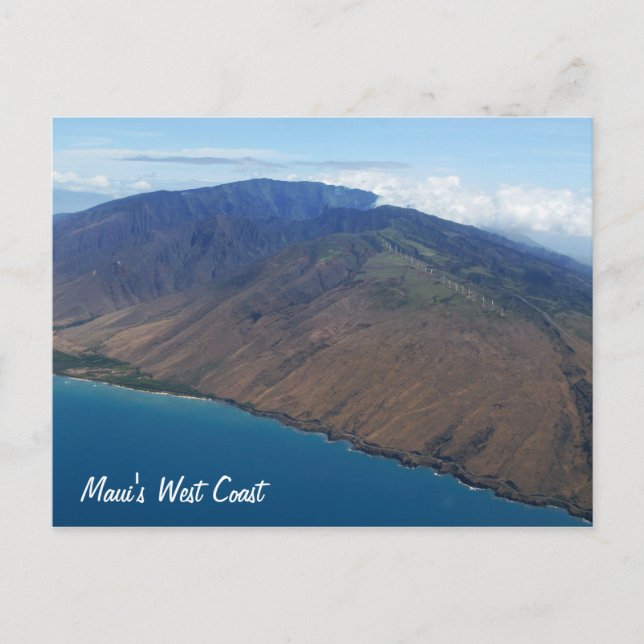Cartão Postal Costa Oeste de Maui (Frente)