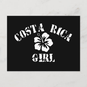 Cartão Postal Costa Rica Pink Girl