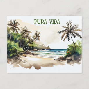 Cartão Postal Costa Rica Pura Vida Beach Card