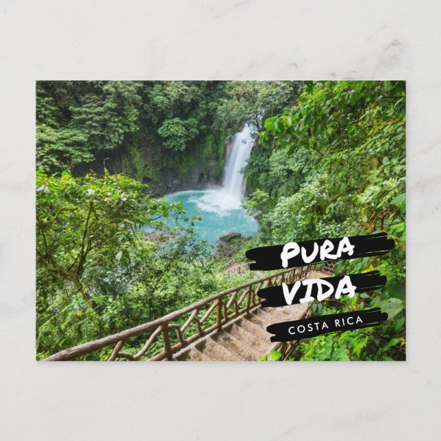 Cartão Postal Costa Rica Pura Vida Rio Celeste  (Frente)