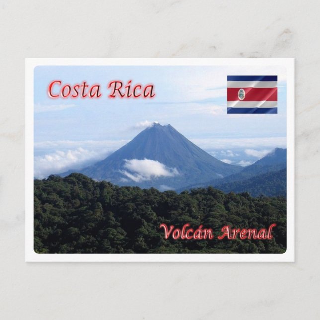 Cartão Postal Costa Rica - Vulcão Arenal - (Frente)