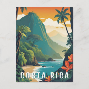 Cartão Postal Costa Rice Retro Mountain Viagem Souvenir