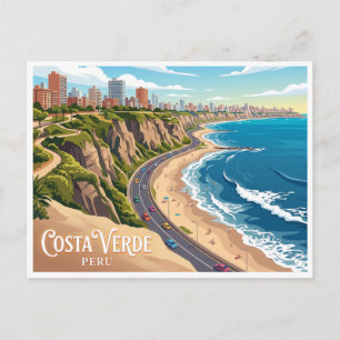 Cartão Postal Costa Verde Lima Peru