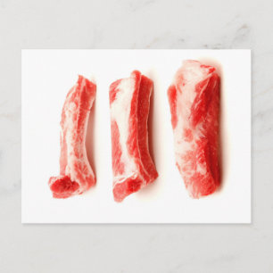 Cartão Postal Costelas sobressalentes em bruto
