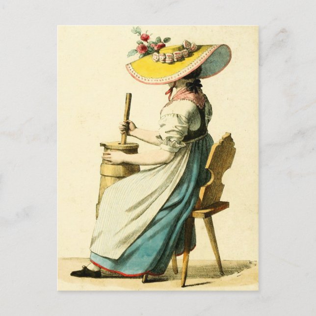 Cartão Postal Costume suíço tradicional de Unterwalden (Frente)