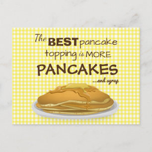 Cartão Postal Cota de recorte de panquecas e arbustos