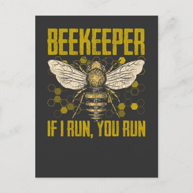 Cartão Postal Cota Engraçada de Beekeeper para Bebê Lover (Frente)