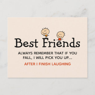 Cartão Postal Cota Engraçada dos Melhores Amigos