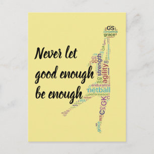 Cartão Postal Cota Motivational Netball Positions