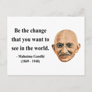 Cartão Postal Cotação 1b do Gandhi