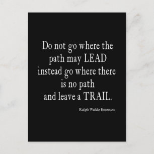 Cartão Postal Cotação de Liderança Inspiracional Vintage Emerson