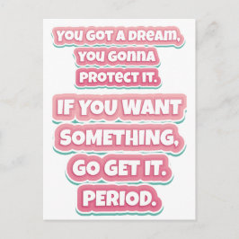 Cartão Postal Cotação de Motivação