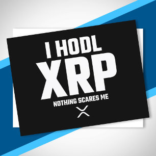 Cartão Postal Cotação Funny XRP XRP Crypto Cryptocurrency Hodl X