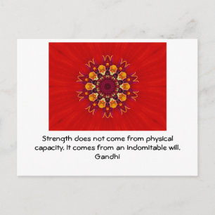 Cartão Postal Cotação Motivacional Inspiracional Gandhi