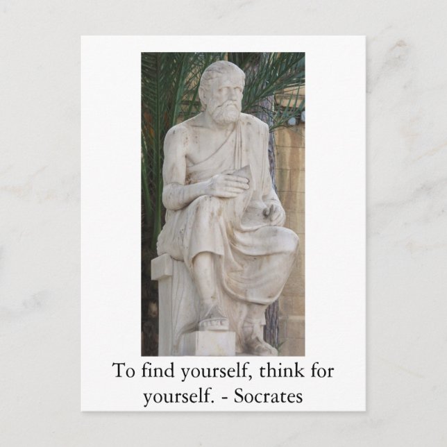 Cartão Postal Cotação Sócrates Inspiracional (Frente)