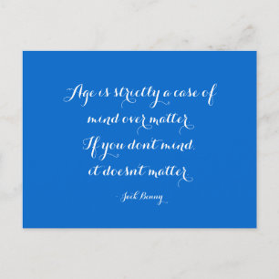 Cartão Postal Cotações - Idade e atitude