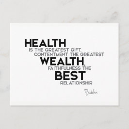 Cartão Postal COTAS: Buda: Saúde: maior presente