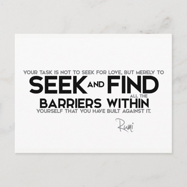 Cartão Postal COTAS: Rumi: Barreiras dentro de você (Frente)