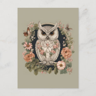 Cartão Postal Cottagecore Owl