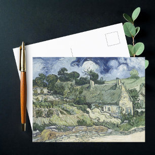 Cartão Postal Cottages achados em Cordeville, Vincent van Gogh