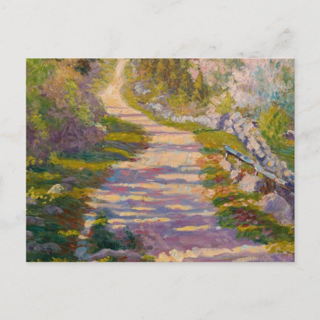 Cartão Postal Country Lane por Newell Convers Wyeth (Frente)