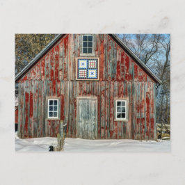 Cartão Postal Country Quilt Old Barn