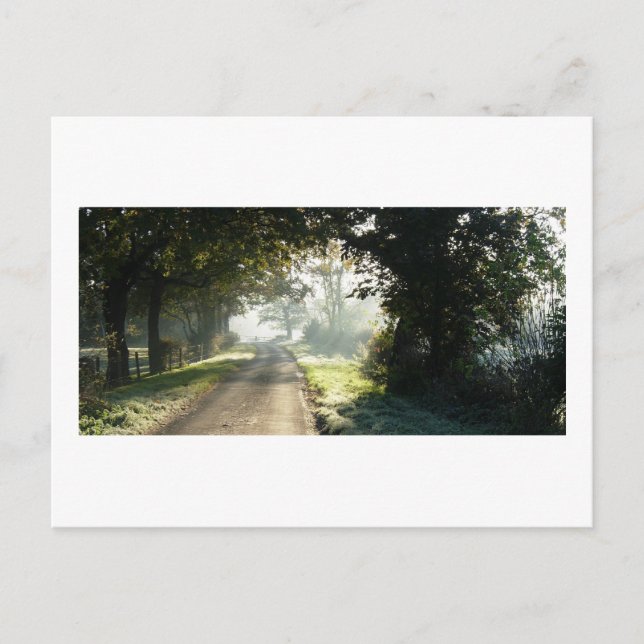 Cartão Postal Country Road em Cheshire (Frente)