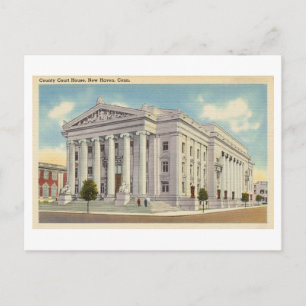 Cartão Postal County Court House em New Haven, Connecticut,