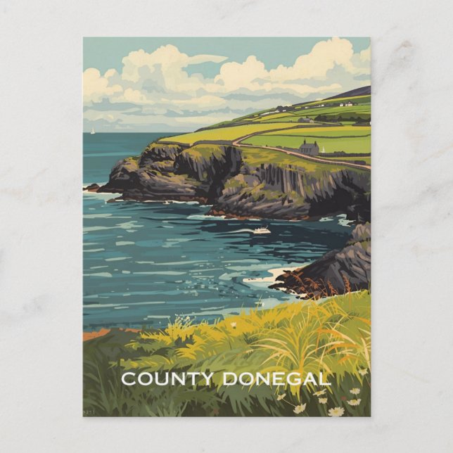 Cartão Postal County Donegal Irlanda (Frente)