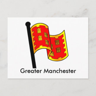 Cartão Postal County Flag da Grande Manchester