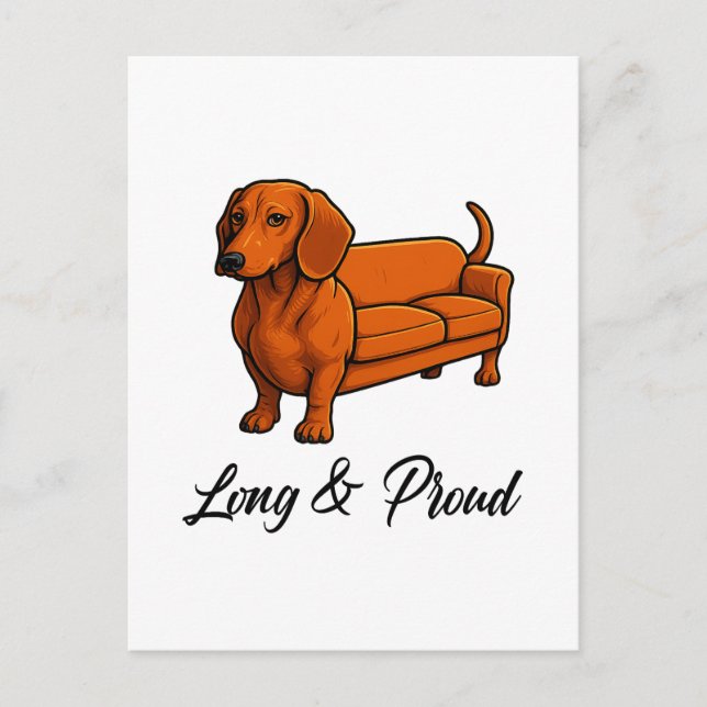 Cartão Postal Couro De Cachorro Longo E Orgulhoso (Frente)