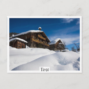 Cartão Postal Couros tradicionais de madeira em neve
